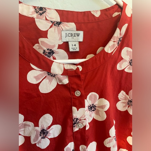 J. Crew Cherry blossom fit and flare cotton midi dress - Picture 5 of 8